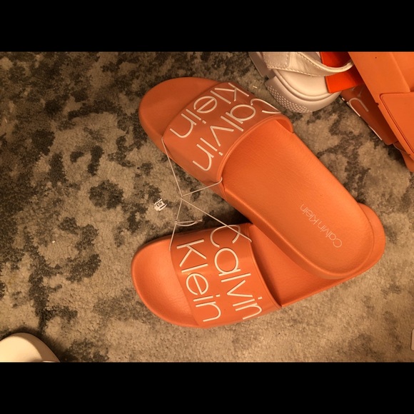 Calvin Klein Axel logo slides sandals unisex - Picture 4 of 5